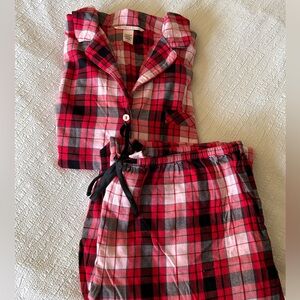 Victoria Secret Plaid Women’s Pajama Set- Red and Black